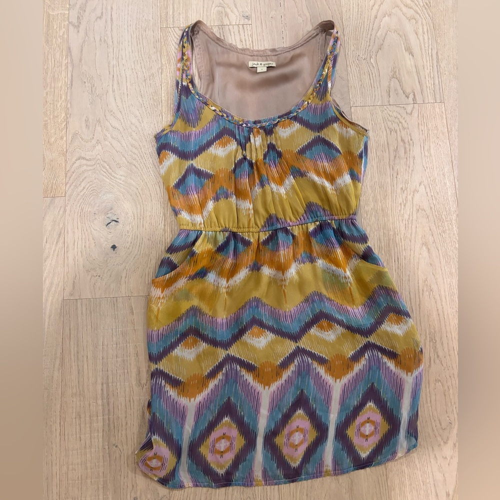 Multicolor Chevron Pattern Dress